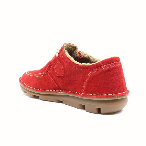 NEW ONFOOT zen faux fur sneaker in moccasin red - Picture 5 of 7